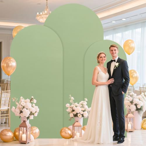 Sage Green Arch Cover Set of 3 for Weddings and Parties