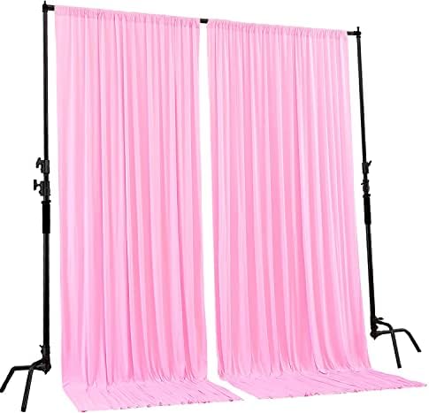 AK TRADING CO 10ft x 8ft Pink IFR Polyester Backdrop Drapes