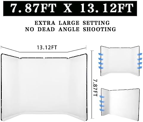 787ft x 1312ft White Photography Backdrop with Stand