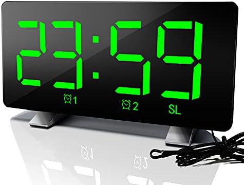 ThreeH Alarm Clock Radio with USB Charging and Adjustable Brightness