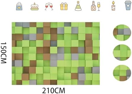 7X5FT 3D Cube Pattern Photo Backdrop for Events