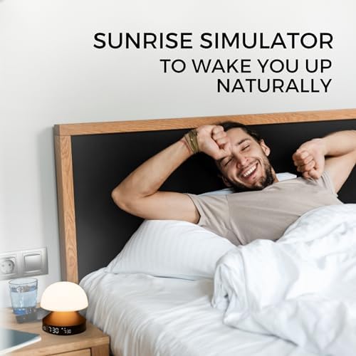 Lexon Mina Sunrise Alarm Clock with Sunset Lamp - Bronze