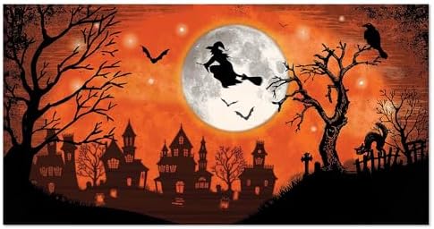 Orange Black Halloween Witch Scene Setter - 335x65 1 Pc