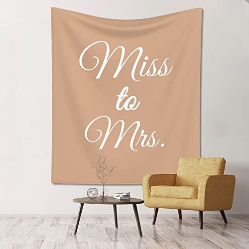 Miss to Mrs Backdrop - Taupe 60x80 Inch Bridal Shower Banner