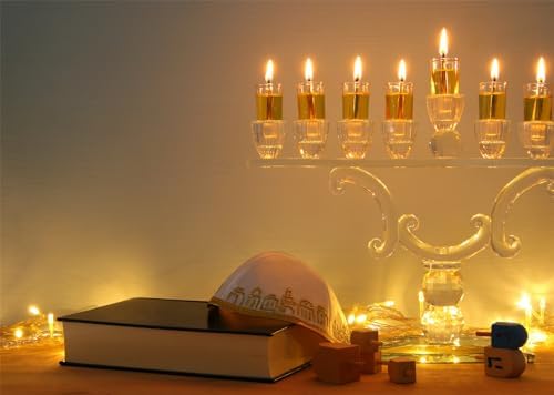 BELECO 8x6ft Hanukkah Backdrop for Party Decorations