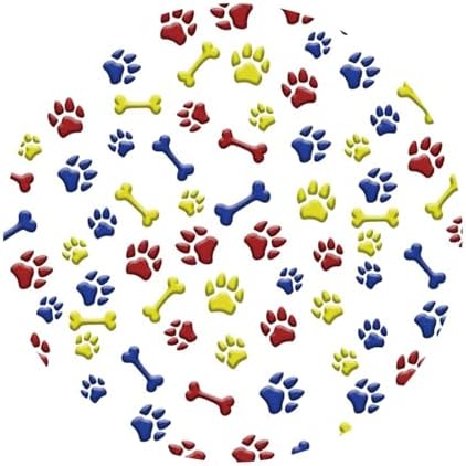 Renaiss 7x7ft Round Dog Footprint Backdrop Cover