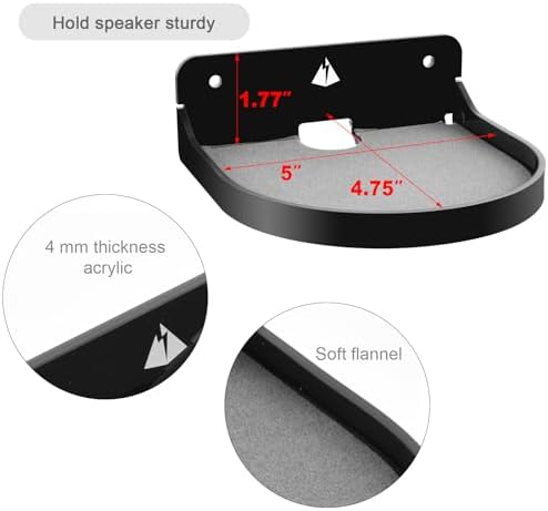 TXEsign 2 Pack 5 Inch Floating Shelves Black