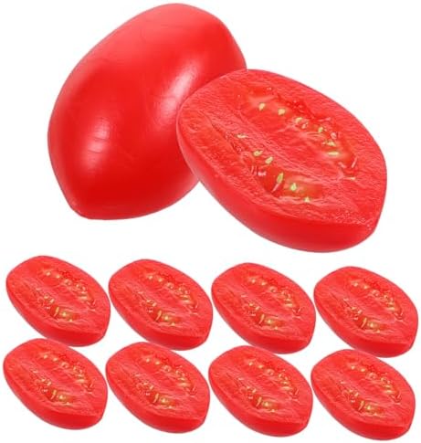 Unomor 10pcs Realistic Artificial Half Cherry Tomato Posing Props