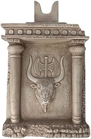 Bull Head Double Axe Minoan Symbol Wall Tablet Relief