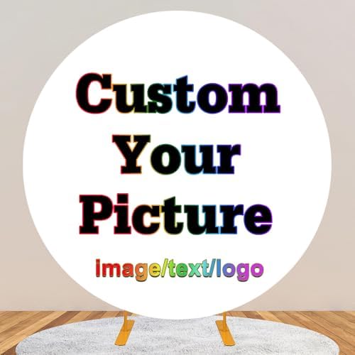 CORFOTO 8ft Custom Round Backdrop for Events and Decor