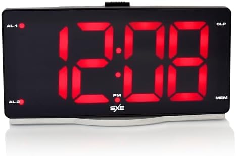 SXE Westclox Digital LED Alarm Clock Radio with USB Charging