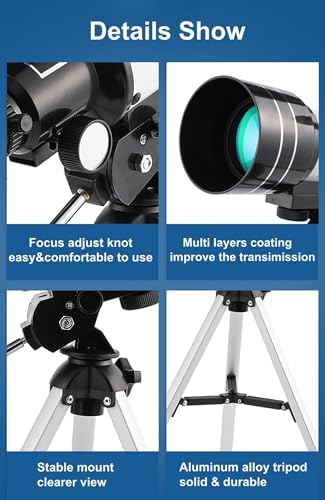 Hoorawwi 70mm Aperture Telescope for Kids and Adults