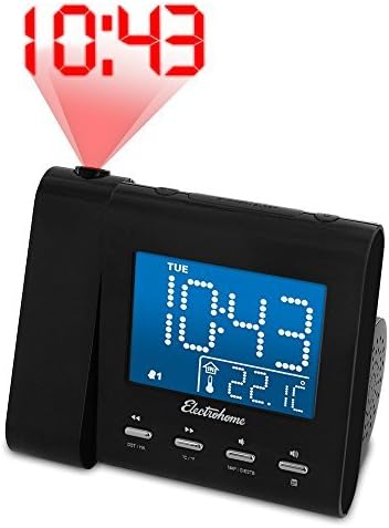 Magnasonic Projection Alarm Clock with AMFM Radio and Aux Cable