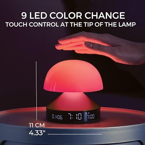 Lexon Mina Sunrise Alarm Clock with Sunset Lamp - Bronze
