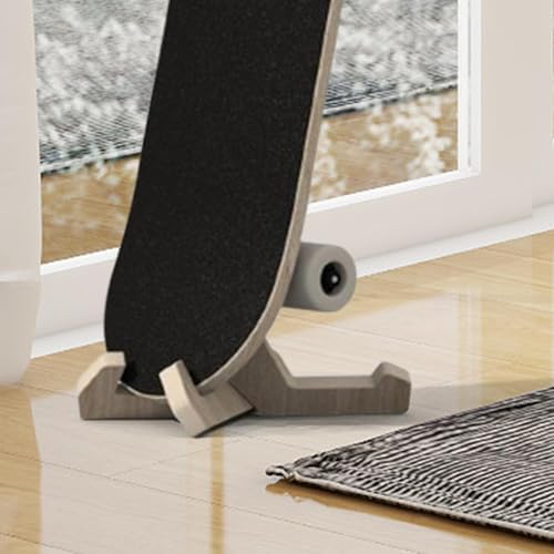 Sturdy Wooden Skateboard Rack for Double Kick Longboard Surfboard Display