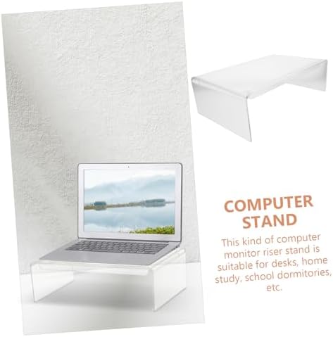 Ergonomic Acrylic Monitor Riser Stand with Wrist Pad