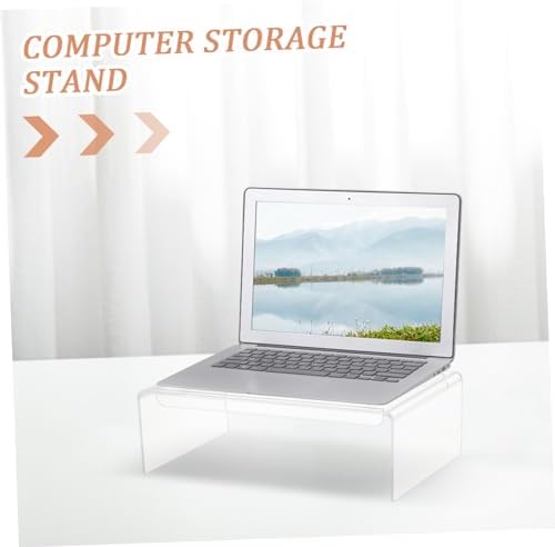 HOMSFOU Clear Acrylic Monitor Stand with Swivel Base