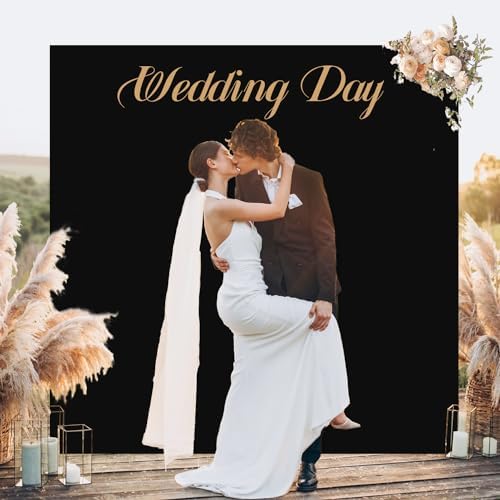 MODFUNS Black Spandex Wedding Arch Cover 66x66ft