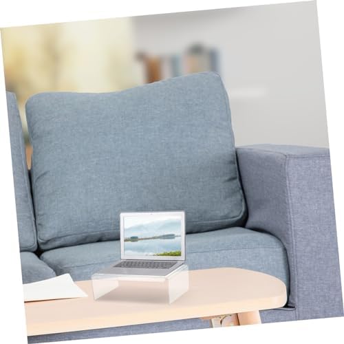 HOMSFOU Clear Acrylic Monitor Stand with Swivel Base