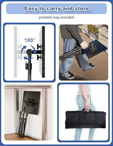 GSOW Projector Stand Tripod with Mouse Tray and Carry Bag