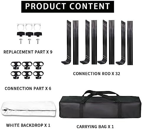 787ft x 1312ft White Photography Backdrop with Stand