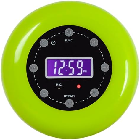 HANNLOMAX HX-159CR Shower Clock Radio with Bluetooth and Waterproof Design