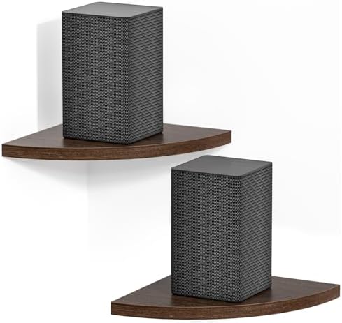Corner Speaker Shelf for Small Speakers Set of 2