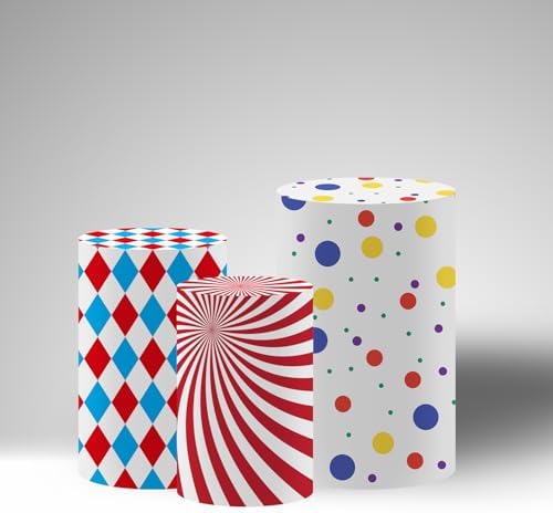 Nivius Photo Circus Birthday Cylinder Covers Set of 3