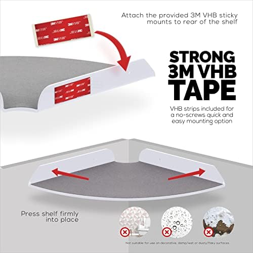 2-Pack 85 Universal Corner Shelf Wall Mount Holder