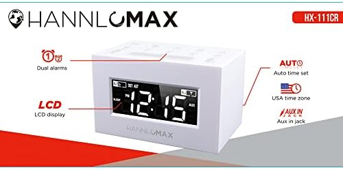 HX-111CR Dual Alarm Radio with LED Display and Sleep Timer