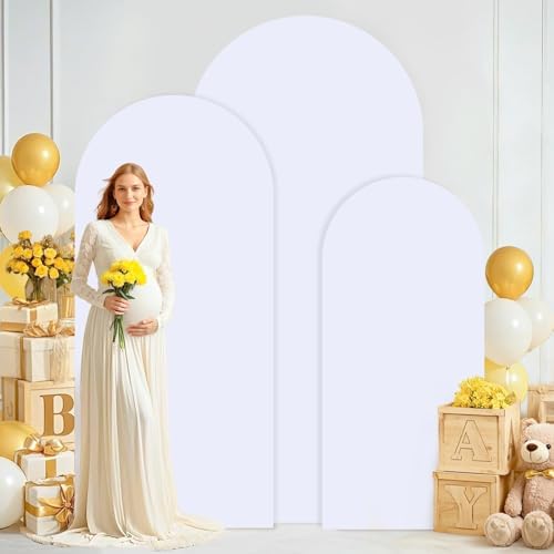 Set of 3 Wedding Arch Covers 6ft 66ft 72ft Spandex Backdrop