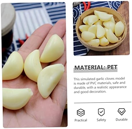 10pcs Realistic Simulated Garlic Cloves Display Props