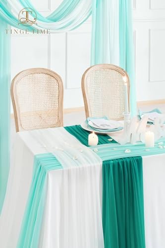 TINGE TIME 3 Panels Wedding Arch Chiffon Draping Fabric