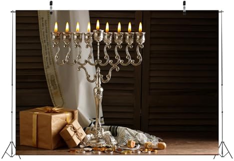 CORFOTO 8x6ft Hanukkah Religious Backdrop Banner