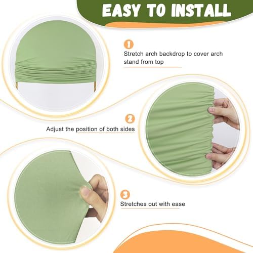 Sage Green Arch Cover Set of 3 for Weddings and Parties