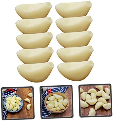 10pcs Realistic Simulated Garlic Cloves Display Props