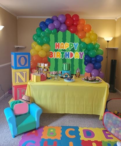 Cartoon Melon Birthday Backdrop 8x6FT Watermelon Theme Party Background