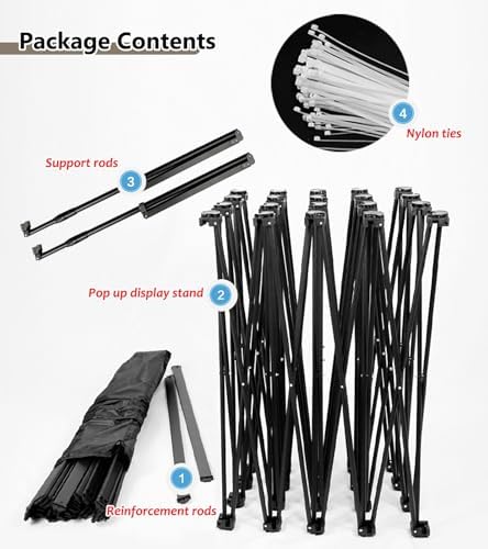 Portable Collapsible Tension Fabric Backdrop Frame Stand 23m x 38m