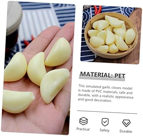Mobestech 10pcs Realistic Artificial Garlic Cloves Posing Props