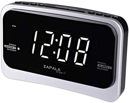 ZAPALA Alarm Clock Radio with 2 Alarms and USB Charging
