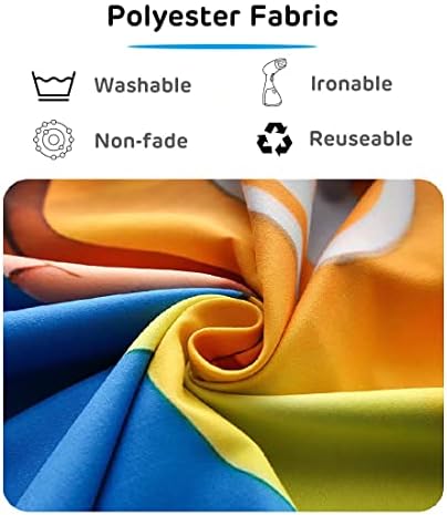 CORFOTO 8x6ft Fabric Hanukkah Backdrop with Bokeh Blue