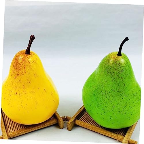 6Pcs Lifelike Faux Pears for Home Office Garden Kitchen Wall Art