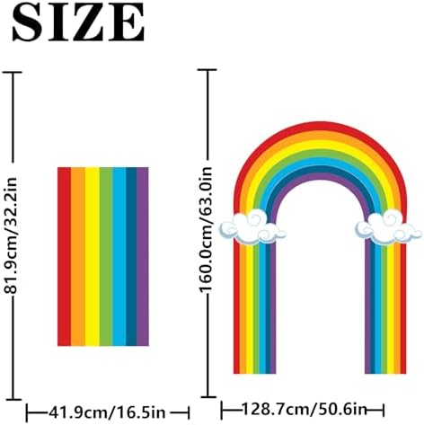 Rainbow Door Banner Floor Runner Entryway Decor