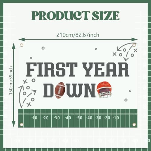 Football First Birthday Backdrop 7x5ft Decor