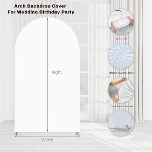 Double-Sided Spandex Arch Cover for Weddings and Parties