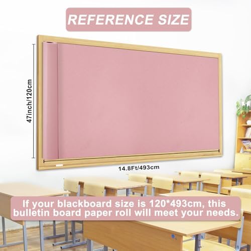 Pink Fabric Bulletin Board Paper Roll 148FT x 47IN