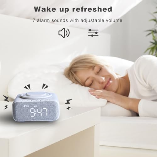 GEYUEYA Home Bluetooth Speaker with Night Light and Alarm Clock Radio