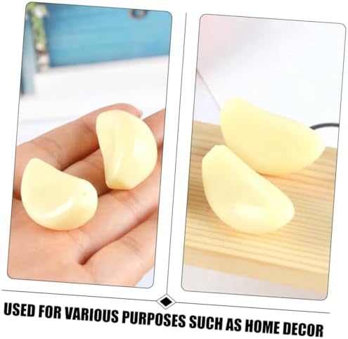 12pcs Realistic Garlic Clove PVC Posing Props for Photo Studio