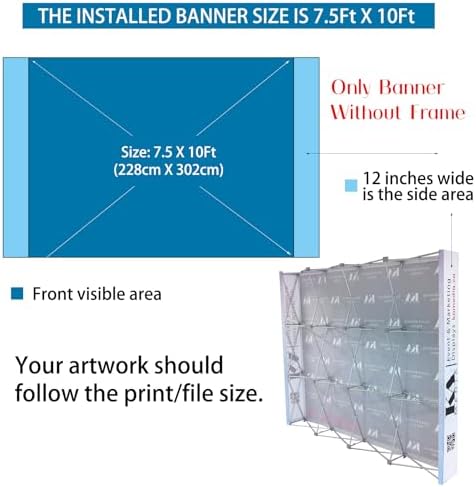 Custom Tension Fabric Display 75x10FT Trade Show Backdrop
