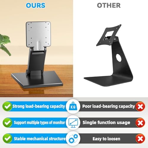 Jakeko Lay Flat Low Profile Monitor Stand For 14-24 Screens